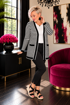 One Eleven North Finagle Your Way Striped Cardigan Womens