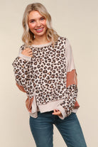 Haptics Reverse Stitches Loose Fit Sweater Top