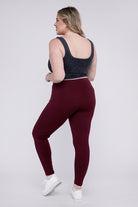 Zenana Plus Premium Cotton Full Length Leggings ZENANA