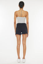 KanCan High Rise Black Denim Shorts Kan Can USA