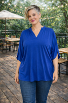 Dear Scarlett Lizzy Breeze Top in Royal Blue Womens