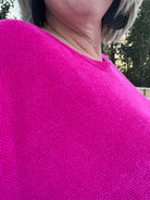 White Birch Pink Thoughts Chenille Blouse Blouses