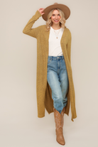 Haptics Butterscotch Two-Tone Hacci Open Duster Cardigan 3XL