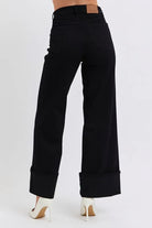 Judy Blue Black High Waist Reto Wide Leg W/ Cuff