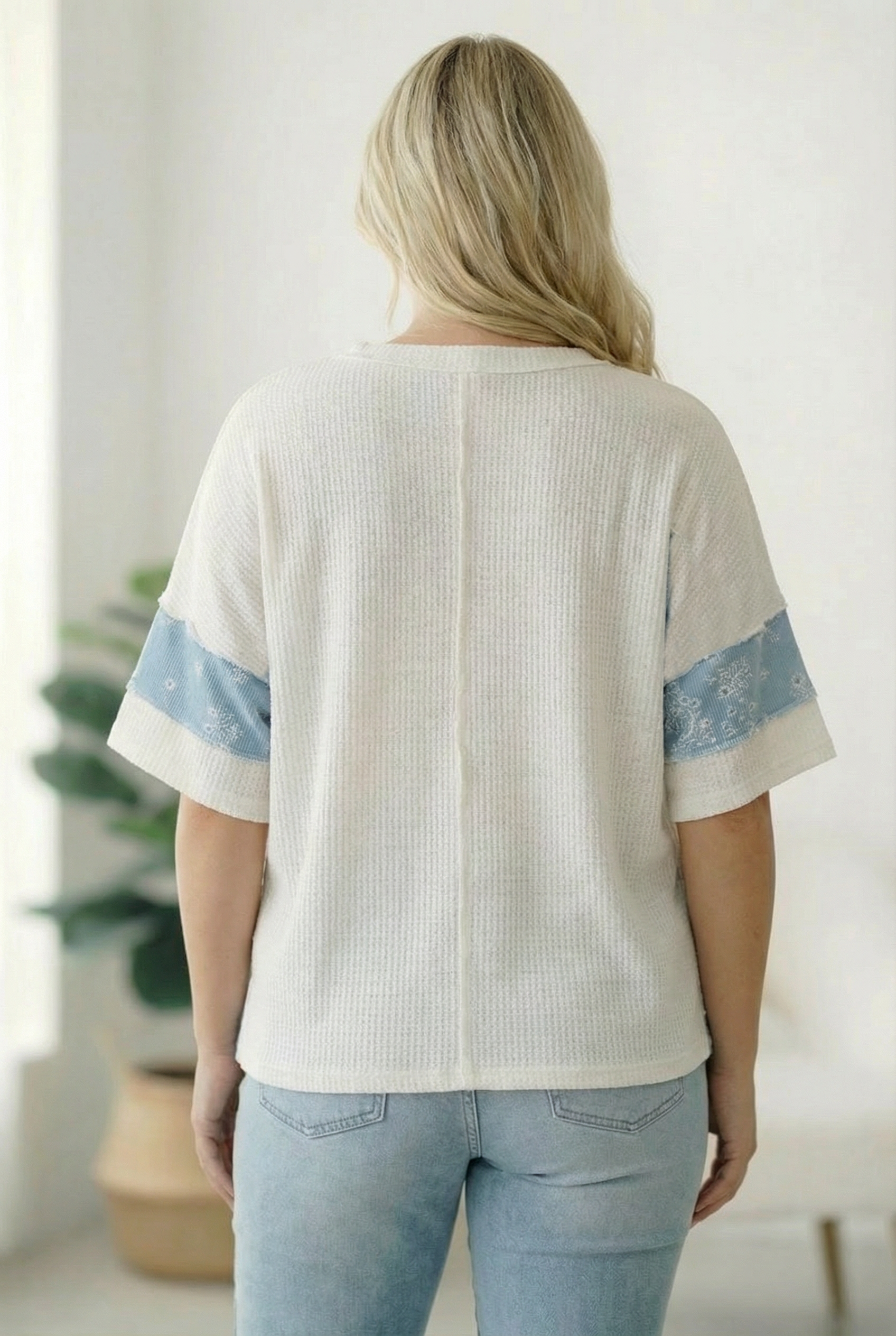 Haptics Violets are Blue Colorblock Top