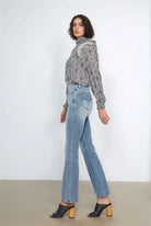 Judy Blue Tummy Control Back Embroidered Pocketed Bootcut Jeans