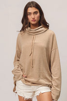 BiBi Taupe Solid Side Pocket Thumb Top