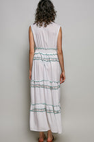 POL Floral Printed Sleeveless Tiered Dress with Smocked Waistband