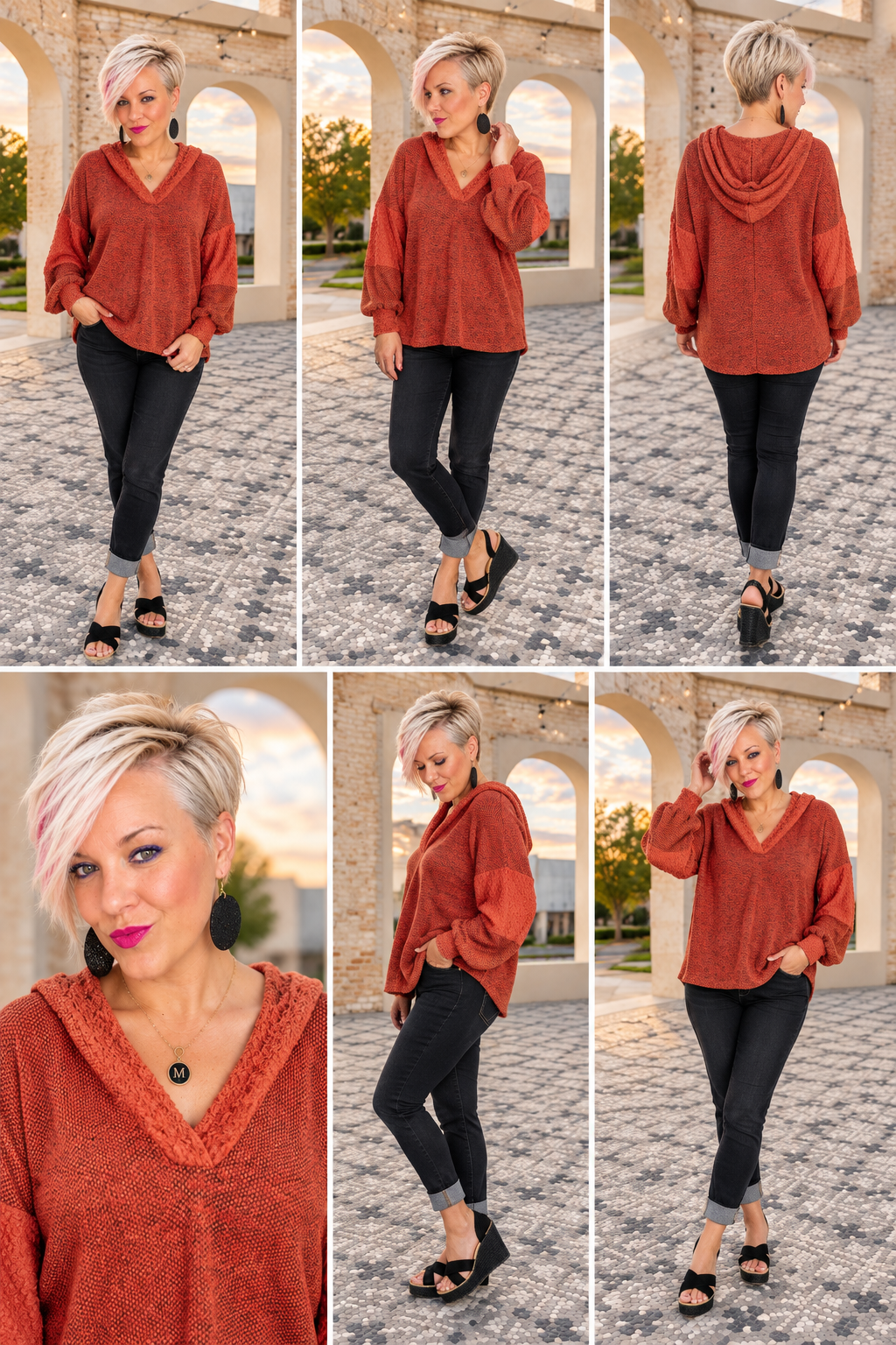 Haptics Planning Ahead Color Block Hoodie Tops