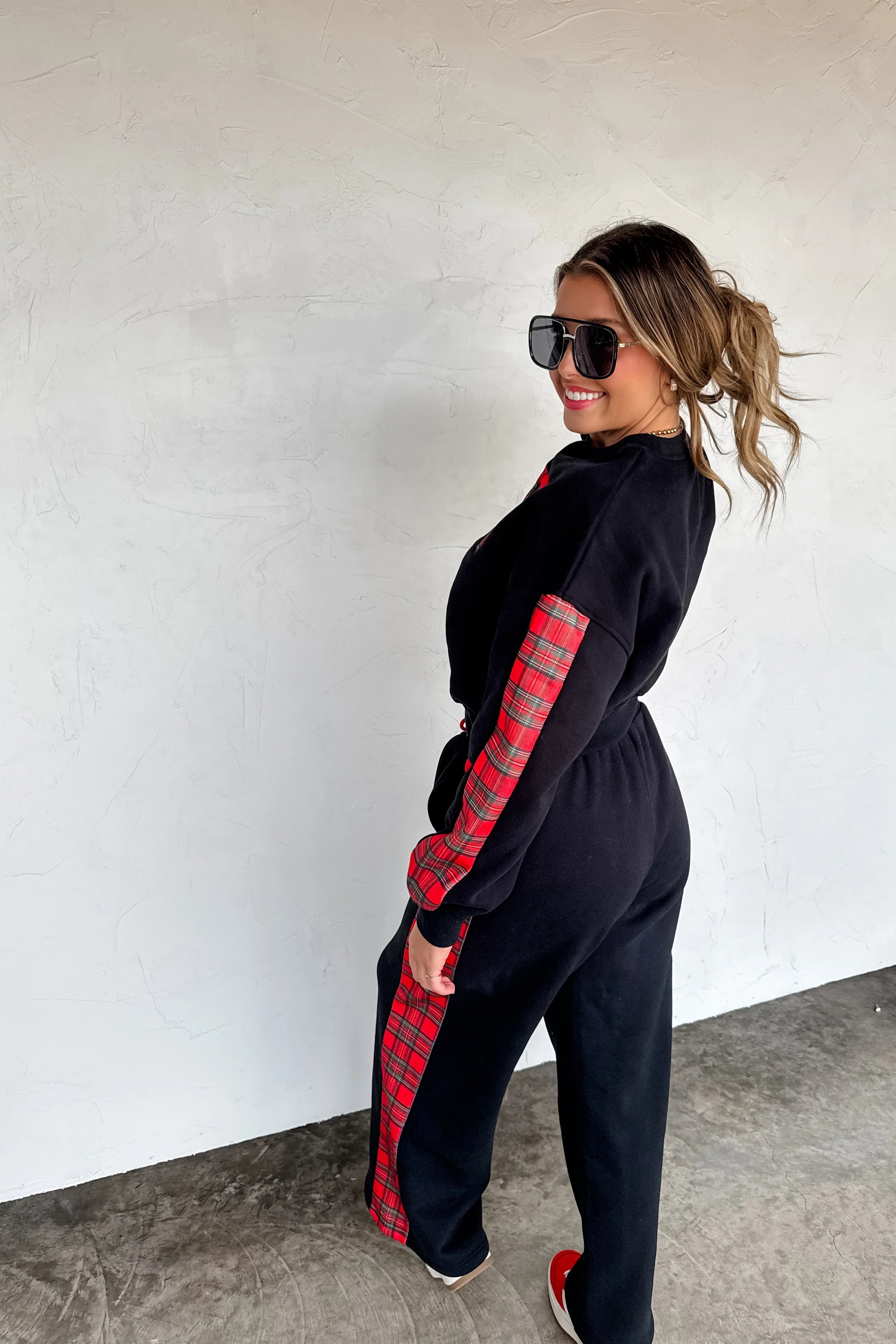 PREORDER: Blakeley Merry Plaid Pant Set Womens