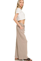 Zenana Black Ribbed Short Sleeve Tee and Pants Set