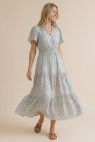 Haptics Summer in London Floral Midi Dress
