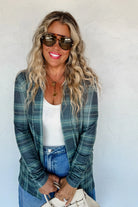 PREORDER: Blakeley Plaid Lola Cardigans Womens