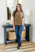 Hailey & Co Spotted Animal Print Blouse Final Sale Ave Shops