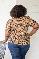 Hailey & Co Spotted Animal Print Blouse Final Sale Ave Shops