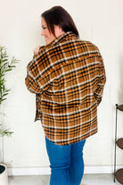 Haptics r Rust Plaid & Animal Print Button Down Jacket