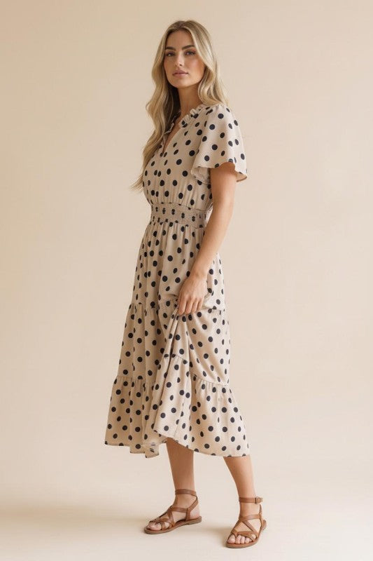 Haptics It Had to Be You Bell Sleeve Midi Dress Womens
