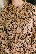 Oddi A Cheeky Little Time Tiered Dress in Pecan Brown Womens