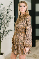 Oddi A Cheeky Little Time Tiered Dress in Pecan Brown Womens