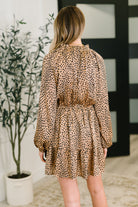 Oddi A Cheeky Little Time Tiered Dress in Pecan Brown Womens