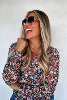 PREORDER: Blakeley Annie Vneck Mesh Top Womens