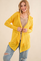 And The Why Sunflower Long Sleeve Open Hoodie Cardigan