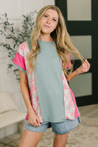 A Lot to Look At Color Block Top Womens