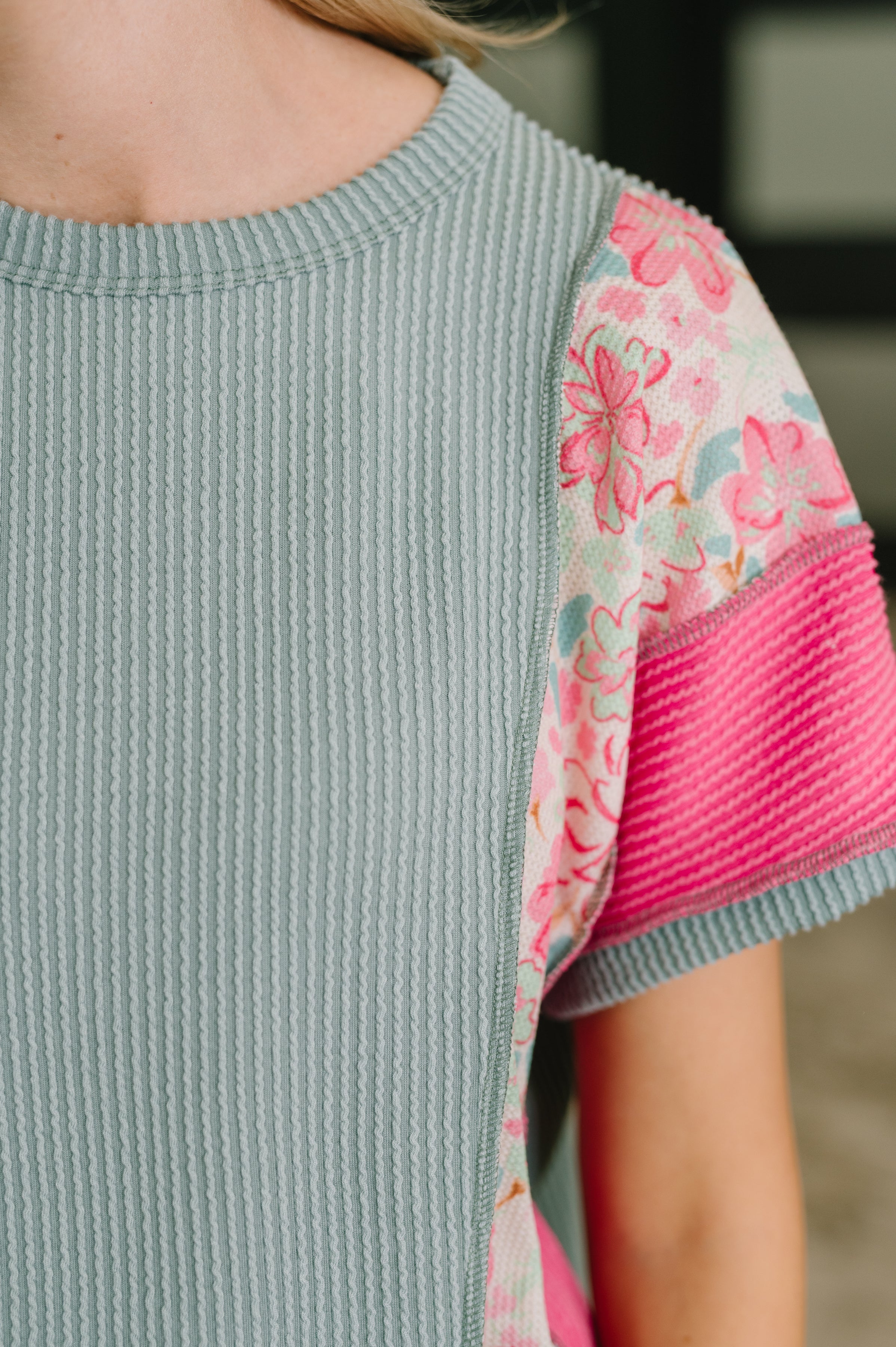 A Lot to Look At Color Block Top Womens