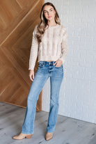 One Eleven North A Note of Thanks Cable Knit Sweater Sweater