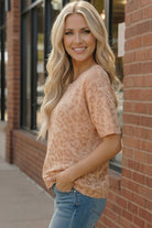 And The Why Blush Safari Knit Tee