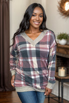 Heimish Absolute Dream Mauve Plaid Pullover