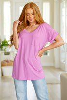 Sew In Love Absolute Favorite V-Neck Top in Orchid MemorialDay24