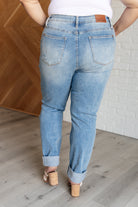 Judy Blue Aiden High Rise Patch Pocket Distressed Boyfriend Jeans Ave Shops