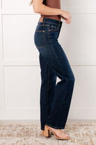 Judy Blue Alaina High Rise Classic Straight Jeans 24W Denim