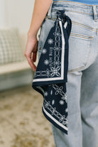 Alex Mid Rise Boyfriend Jean with Bandana Loop Womens