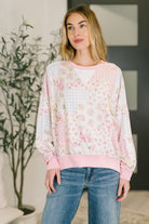 Haptics A Little Bias Printed Patchwork Top Womens
