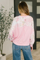 Haptics A Little Bias Printed Patchwork Top Womens