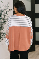 Haptics All Over the Place Color Block Relaxed Pullover Womens