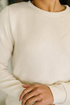 One Eleven North Quilted Textured Long Sleeve Dress Womens