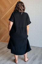 Very J Always Learning Dolman Sleeve Dress in Black Ave Shops