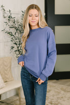 Zenana Always True Drop Shoulder Pullover in Marlin Womens