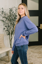 Zenana Always True Drop Shoulder Pullover in Marlin Womens
