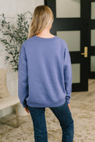 Zenana Always True Drop Shoulder Pullover in Marlin Womens