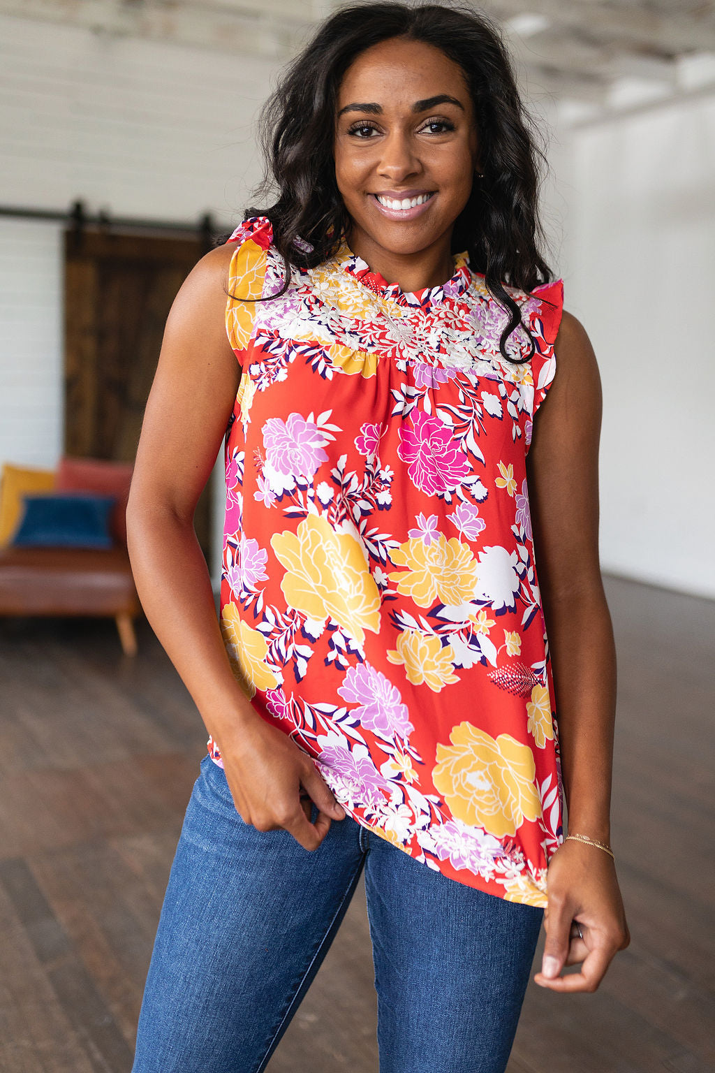 Andree by UnitAmong The Flowers Floral Top Tops