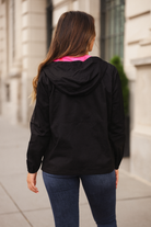 And The Why Pink and Black Hooded Jacket