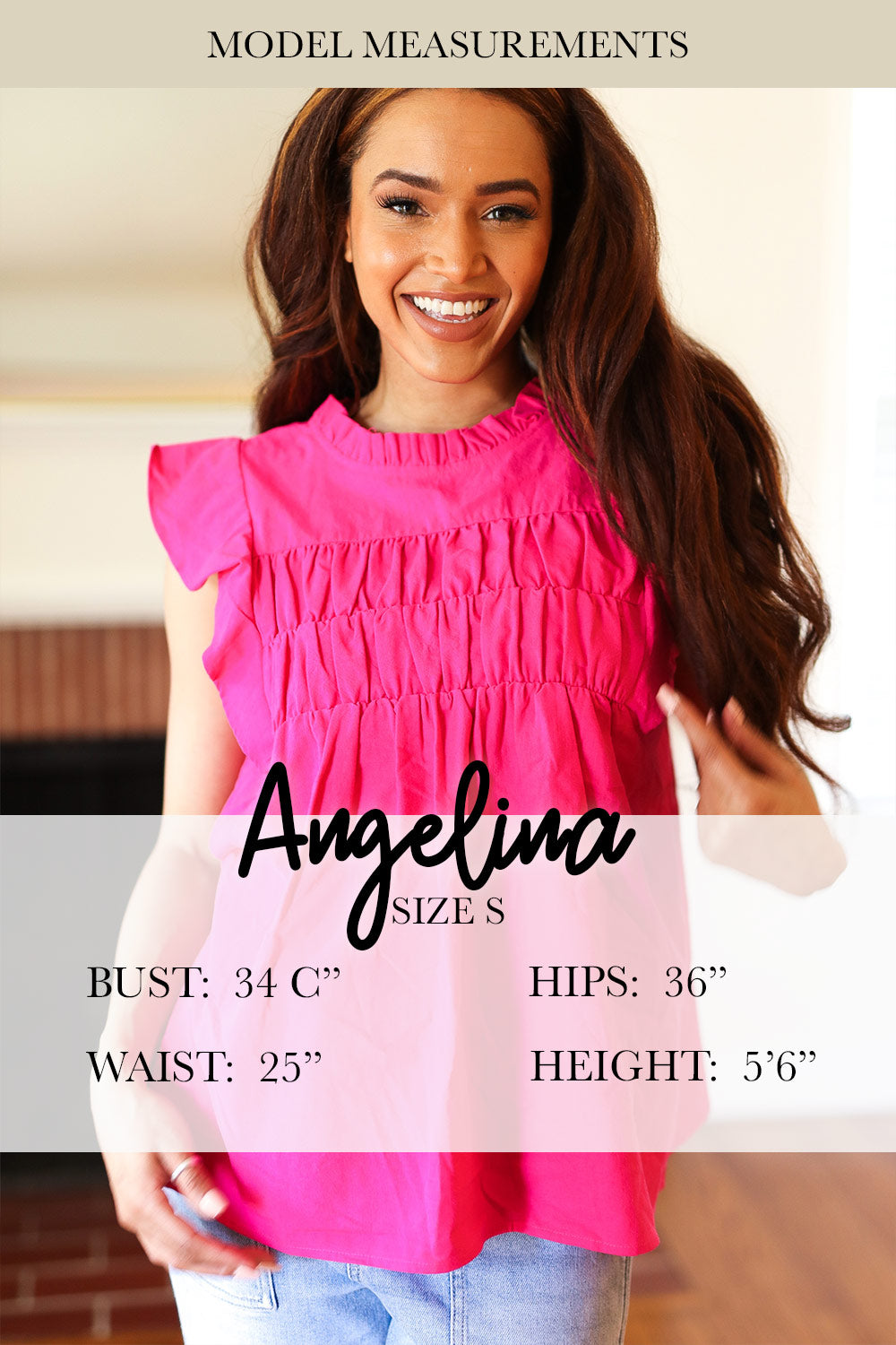 Haptics Summer Days Ivory & Fuchsia Floral Smocked Shoulder Tie Top 2024 Blow-Out Sale