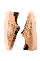 Corkeys Another Round Sneakers in Gold Sequins Ave Shops