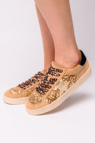 Corkeys Another Round Sneakers in Gold Sequins Ave Shops