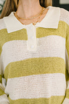 Timing As Long As You're Mine Loose Knit Collared Top Womens