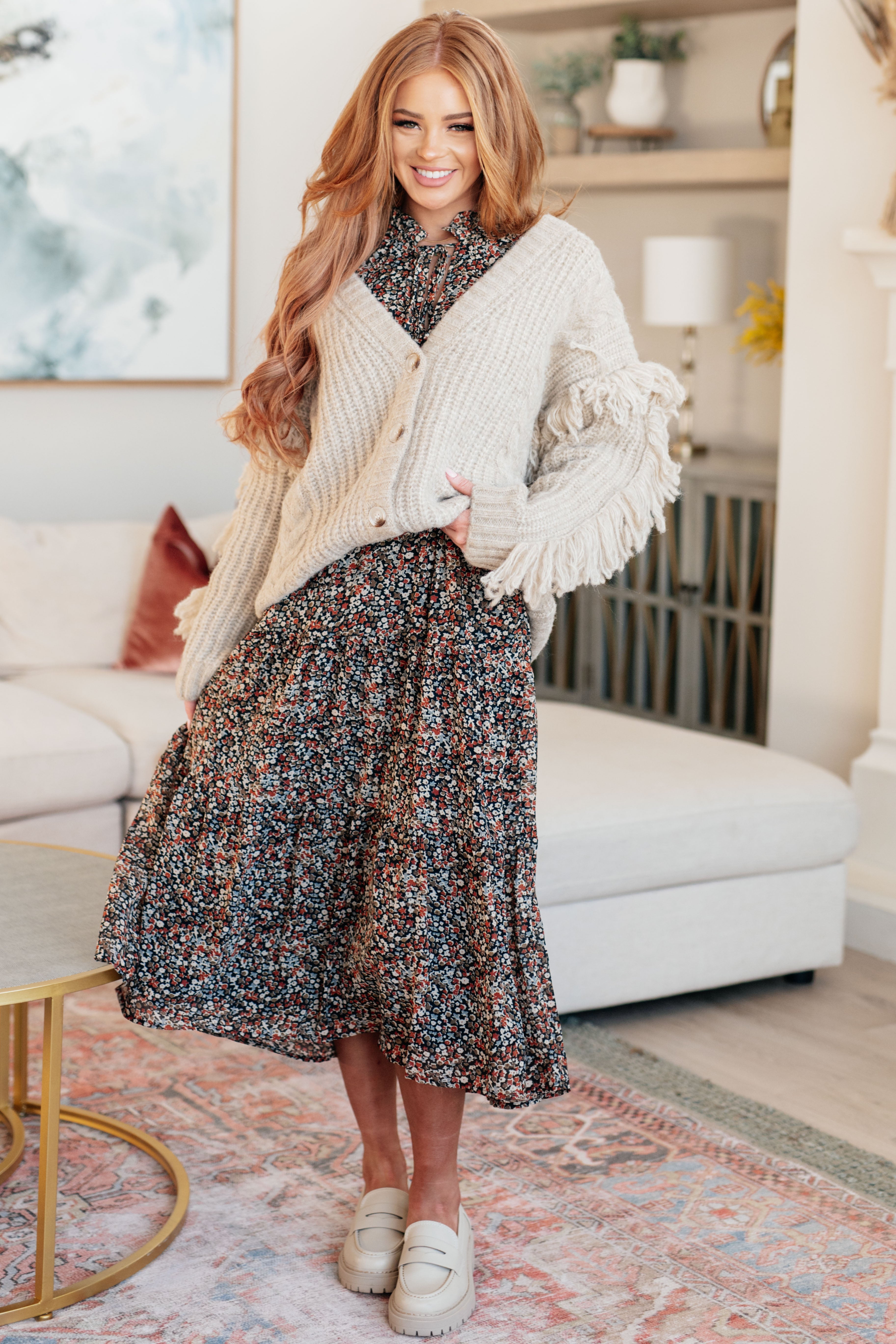 Haptics Ask Me About It Fringe Cardigan Layers